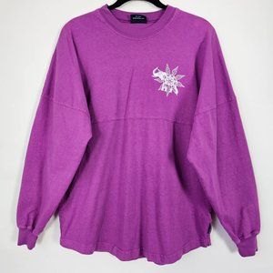 Busch Gardens Elephants Spirit Jersey Mens Small Long Sleeve Purple Shirt